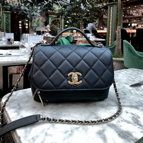 chanel business affinity medium top handle bag|chanel crossbody bag black.